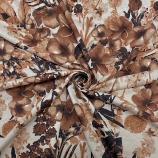 Brown Classic monogram canvas patterned cotton fabric LC01