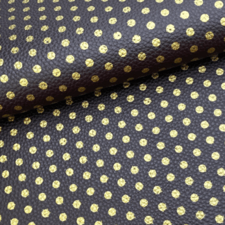 Black fabric with gold pattern LL08