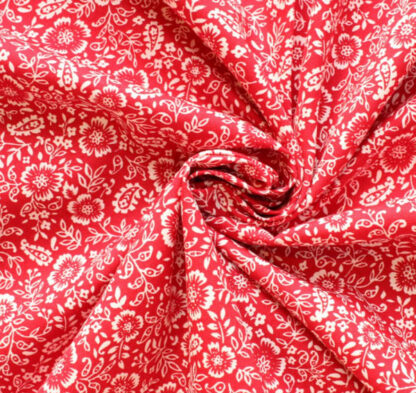 cotton fabric Red LC07