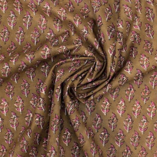 Classic Brown Cotton Fabric LC09