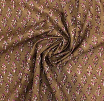 Classic Brown Cotton Fabric LC09
