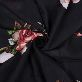 Black Cotton fabric LC06