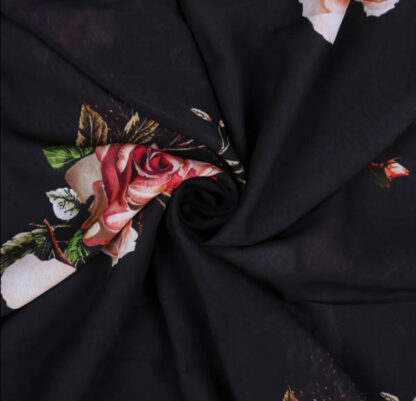 Black Cotton fabric LC06