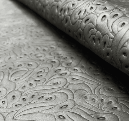 Embossed Leather Fabric Black GL11