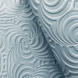 Blue Embossed Vinyl Fabric By The Yard For Bags LL36