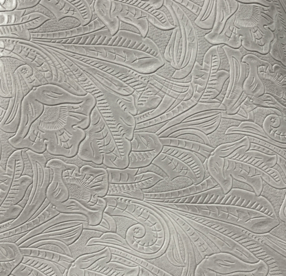 embossed leather fabric Dirty White LL21