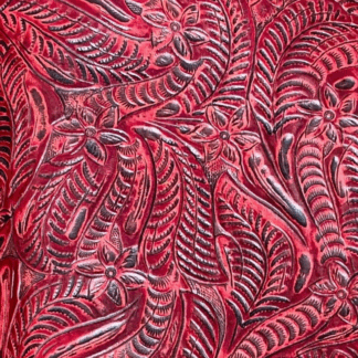 embossed empreinte red leather fabric LL22