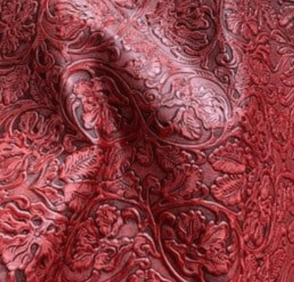 Embossed Red Fabric LL20