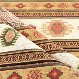 Brown Jacquard Fabric with big patterns GJ07