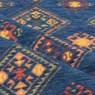 Navy Blue Jacquard Fabric FJ03