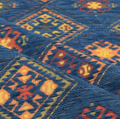 Navy Blue Jacquard Fabric FJ03