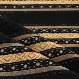 Black Canvas Fabric with big patterns GJ09