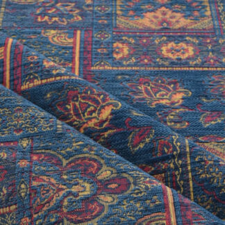 Navy Blue Fabric With Big Pattern GJ01