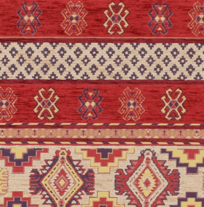 Jacquard Fabric RED by the yard GJ17 - Image 2