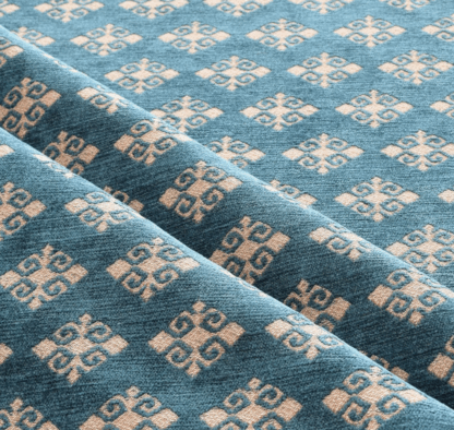 Jacquard Fabric Green | 2 brand Fabric logos together GJ05