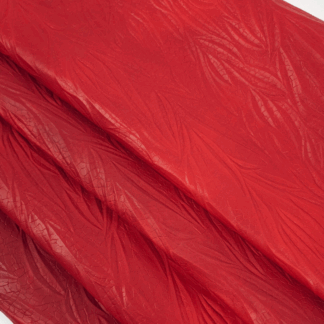 Embossed Leather Fabric Red FL08