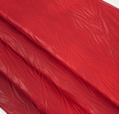 Embossed Leather Fabric Red FL08