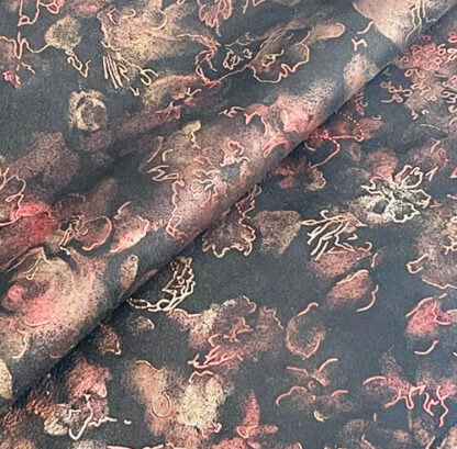 Black Leather Fabric by the yard ML08