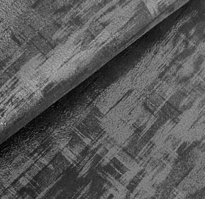 Hot press empreinte leather fabric BLACK by the yard LL79