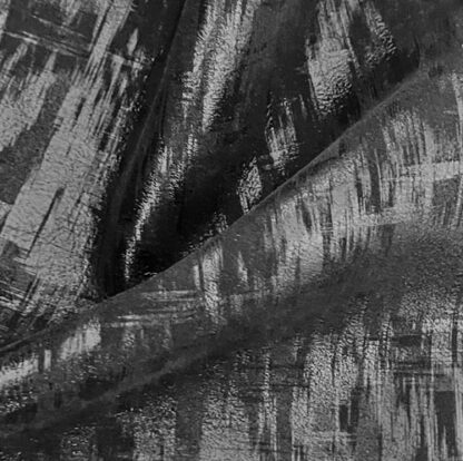 Hot press empreinte leather fabric BLACK by the yard LL79 - Image 2