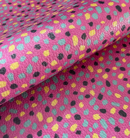 Pink Leather Fabric for Upholstery ML04