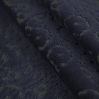 Navy Jacquard Fabric with Tiny Patterns DJ04