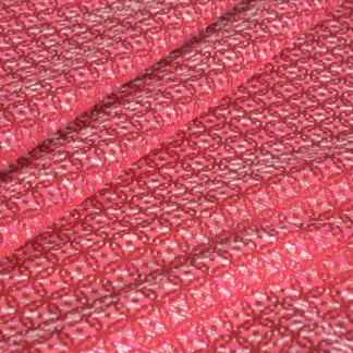 Pink Jacquard Fabric with little patterns for Sneaker Customizing, Shoes, Bags DJ15