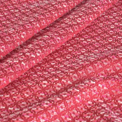 Pink Jacquard Fabric with little patterns for Sneaker Customizing, Shoes, Bags DJ15