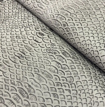 Embossed Vinyl by the yard for shoes,bags,upholstery or crafting! Gray - Image 2