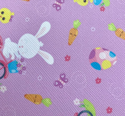 Leather Fabric Material Pink LL68 - Image 2