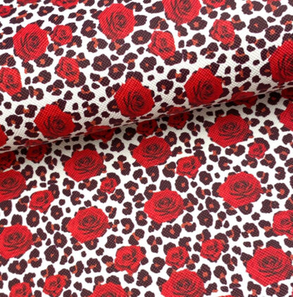 Red Leather Fabric ML02