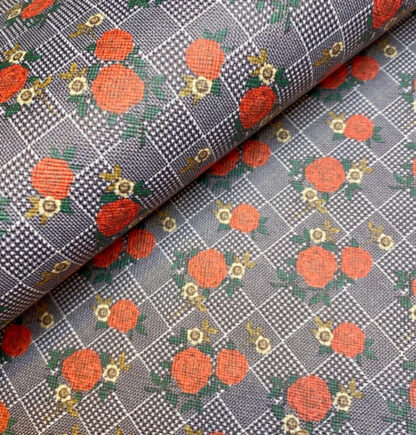 Gray Leather Fabric by the yard LL09