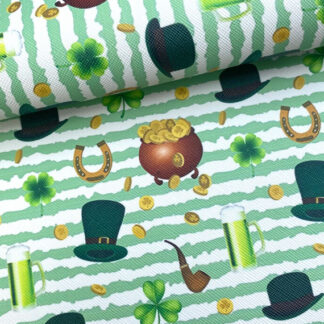 Faux Leather Fabric By The Yard GREEN LL55