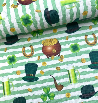 Faux Leather Fabric By The Yard GREEN LL55