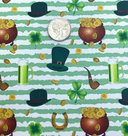 Faux Leather Fabric By The Yard GREEN LL55 - Image 2